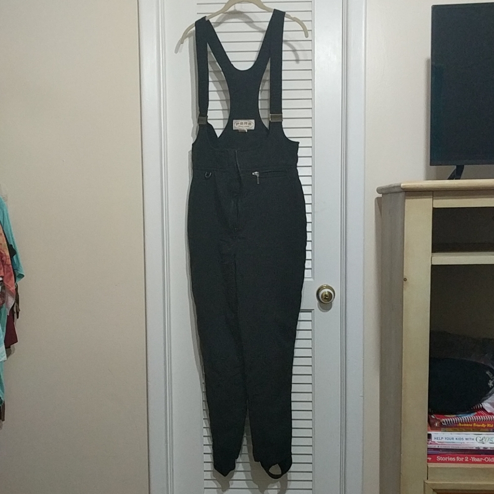 FERA suspender ski pants black size 14